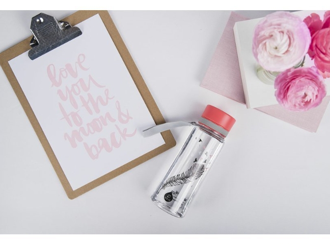 Zdravá plastová fľaša na pitie EQUA Birds, 600 ml